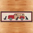 Chandler 4 Corners 30  x 8  Hooked Runner, Wood Wagon Dogs Sale