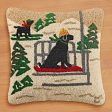 Chandler 4 Corners 18  Hooked Pillow, Lab on Lift Hot on Sale