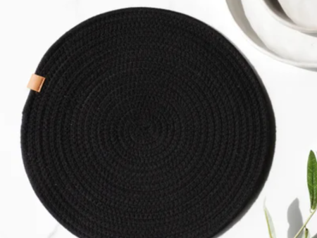 13  Ebony Round Placemat on Sale