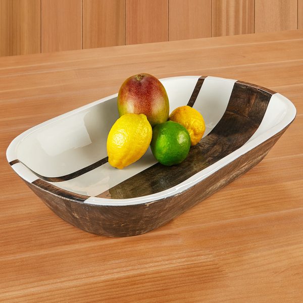 Striped Mango Wood Bowl Supply