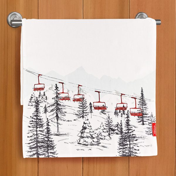 Stonewall Kitchen Tea Towel, Ski Lift Cheap