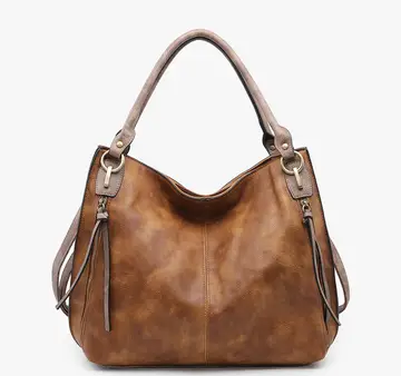 Brown Connar Distressed Side Pocket Tote Online Hot Sale