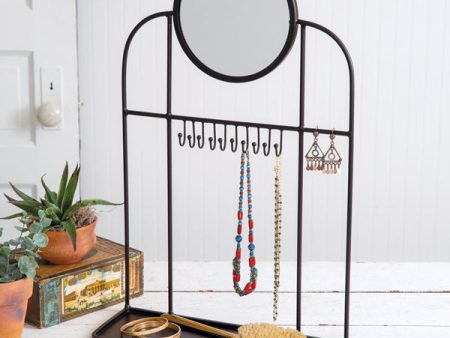 Tabletop Vanity Mirror and Jewelry Holder For Discount