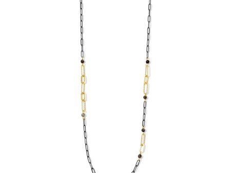 Two-Tone Long Necklace For Cheap