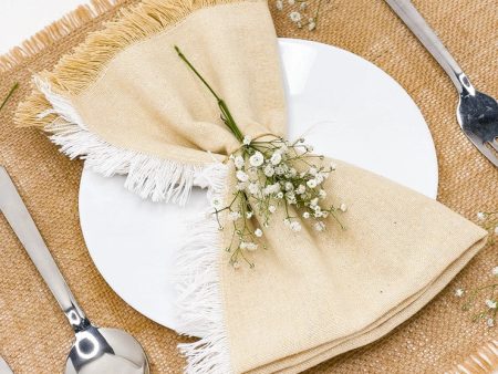 Beige and White Napkin Supply