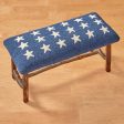 Chandler 4 Corners 32  Hooked Top Hickory Bench, Blue Stars on Sale