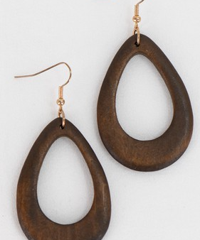 Boho Laser Cut Teardop Wood Earrings Supply