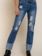 POL Straight Leg Distressed Denim Jeans Online Sale