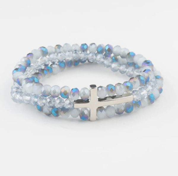 Beaded Cross Bracelet Set Hot on Sale