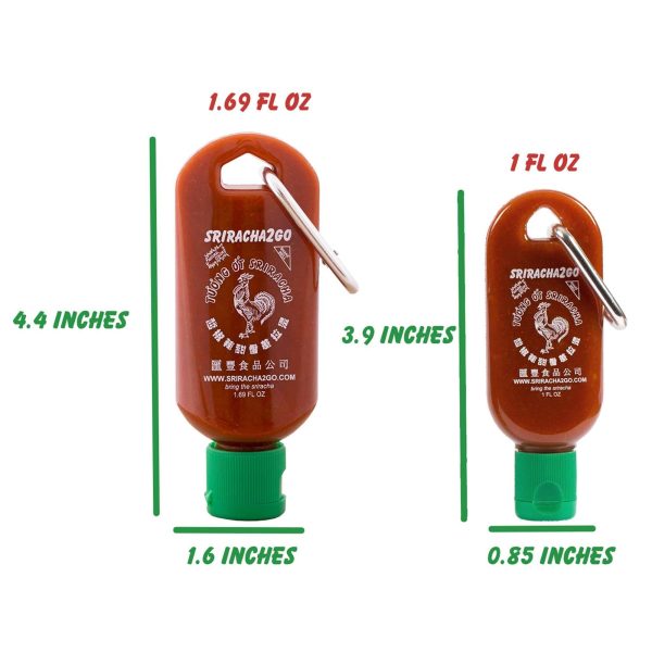 Sriracha Keychain Combo Pack (1.7 Ounce And 1 Ounce, Hot Sauce Not Included) Online