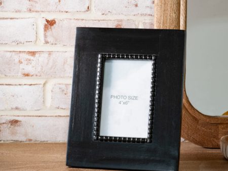 4x6 Black Bead Photo Frame Online Hot Sale