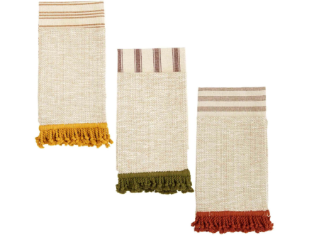 Fringe Towel Set, 3 Colors Hot on Sale