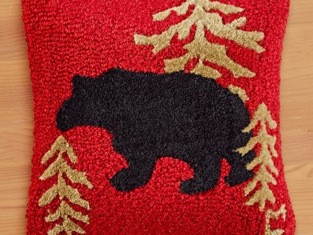 Chandler 4 Corners 14  Hooked Pillow, Red Wandering Bear Online