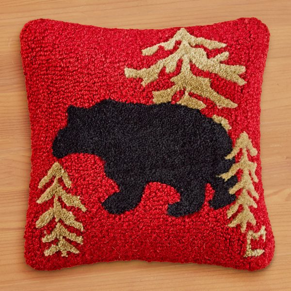 Chandler 4 Corners 14  Hooked Pillow, Red Wandering Bear Online