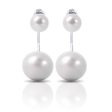 Pearl Earrings with Peal Drop Jacket- Natural White Online Sale