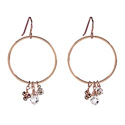 Dangle Hoops Rose Gold Online Hot Sale