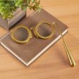 Brass Lorgnette Magnifying Glass on Sale