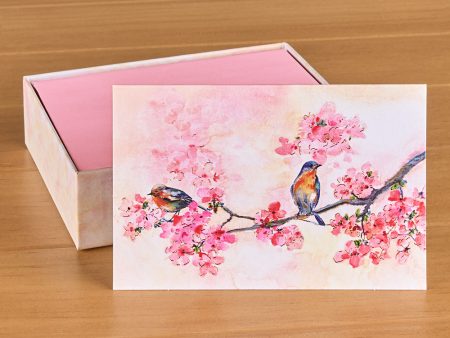 Blank Note Card Set, Cherry Blossoms in Spring Online Hot Sale