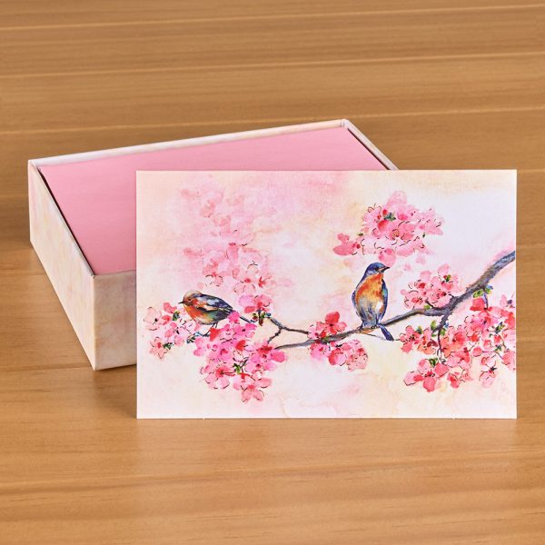 Blank Note Card Set, Cherry Blossoms in Spring Online Hot Sale