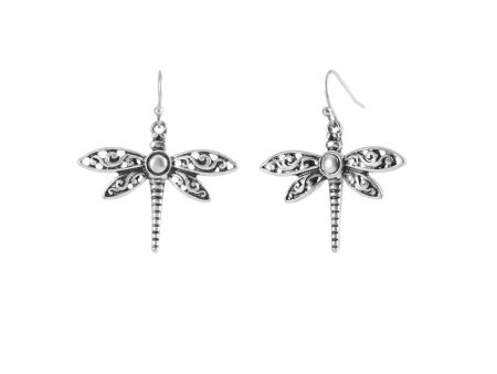 Antique Silver Dragonfly Dangle For Sale