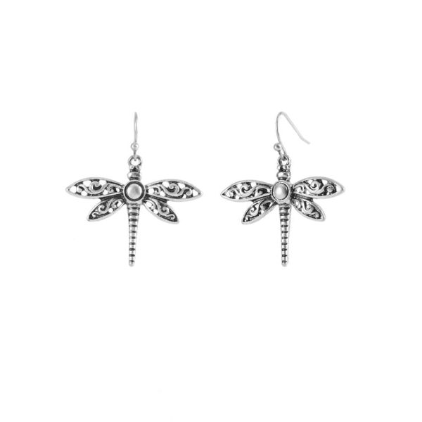 Antique Silver Dragonfly Dangle For Sale