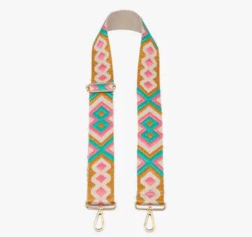 Pink and Green Bohemian Crossbody Strap Online Sale