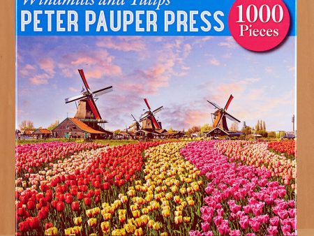 1,000 Piece Jigsaw Puzzle, Windmills and Tulips Online Hot Sale