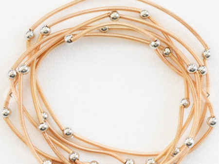 Gold Guitar Strings Bracelets with Beads Online