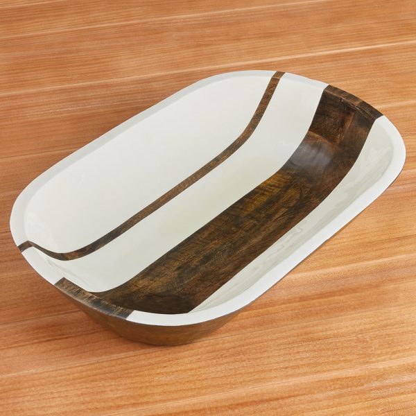 Striped Mango Wood Bowl Supply