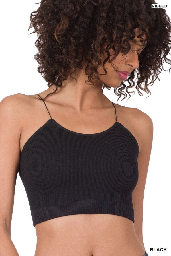 Black Skinny Strap Bralette Discount