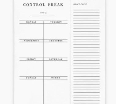 Control Freak List Pad Online now