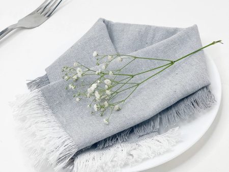 18  Grey Chambray Napkin (1) Cheap