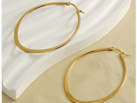 18K Gold Plated Titanium Steel Earrings Supply