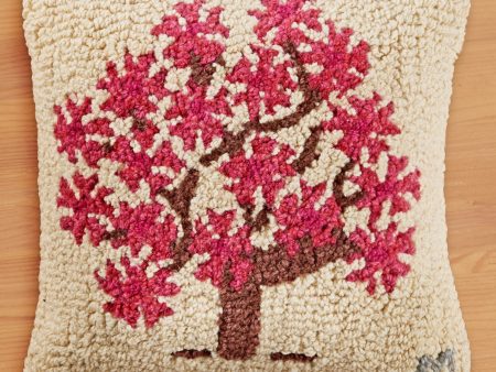 Chandler 4 Corners 14  Hooked Pillow, Cherry Blossoms Tree Online Hot Sale