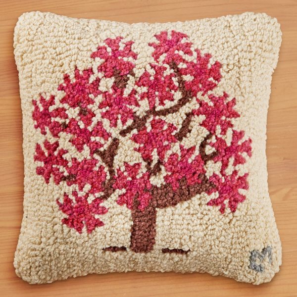 Chandler 4 Corners 14  Hooked Pillow, Cherry Blossoms Tree Online Hot Sale