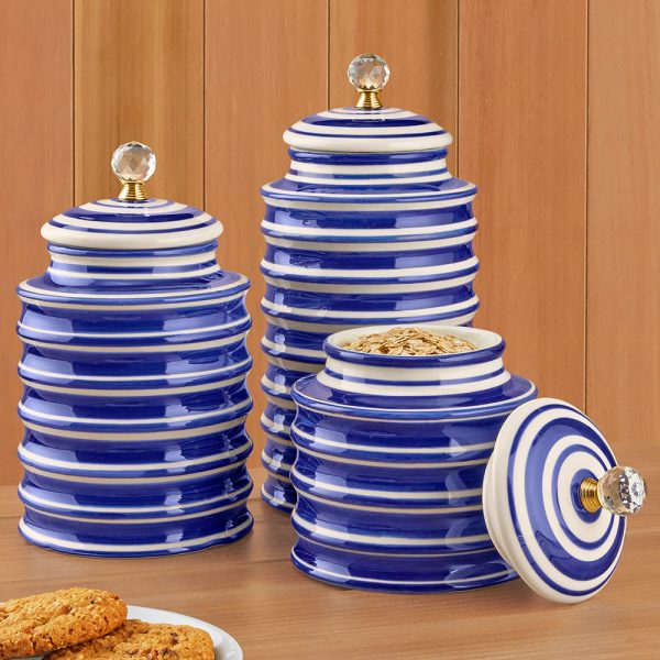 Blue & White Porcelain Canisters For Discount