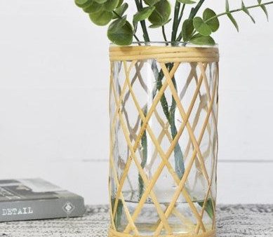 9.5  Weaved Glass Jar For Discount