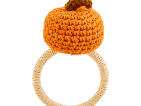 Crochet Napkin Ring (Orange) on Sale