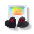 Limited Edition! Kiss & Tell Stud Earrings Red Black Supply