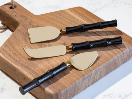 Black and Gold Cheese Knife Set Online