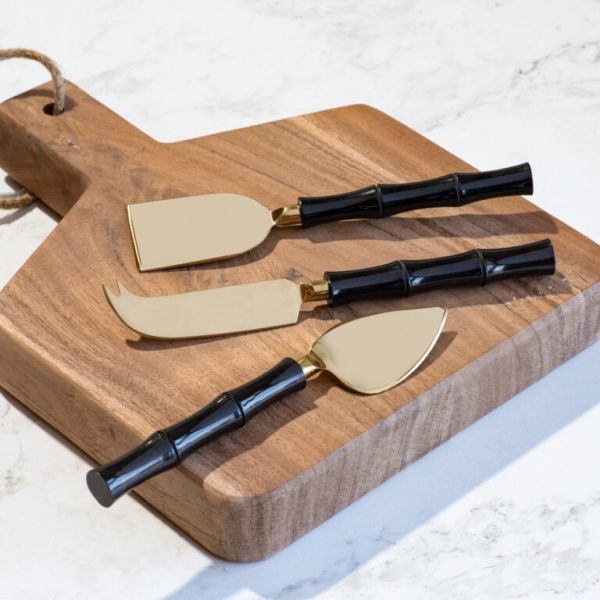 Black and Gold Cheese Knife Set Online