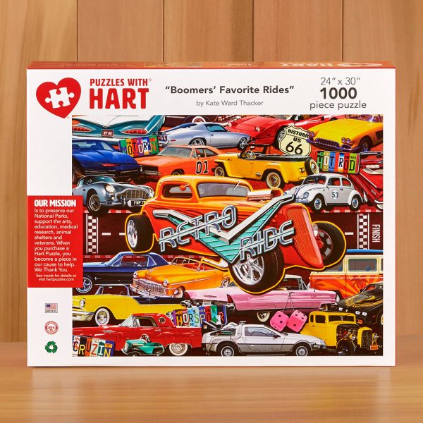 1,000 Piece Jigsaw Puzzle, Boomers  Favorite Rides Supply