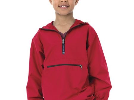 Youth Pack-N-Go Red Pullover Raincoat For Discount