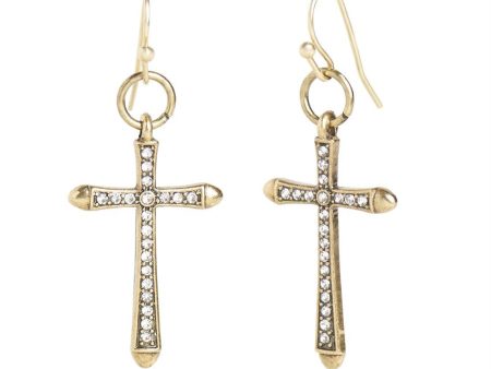 Dangle Cross with with Stones For Cheap