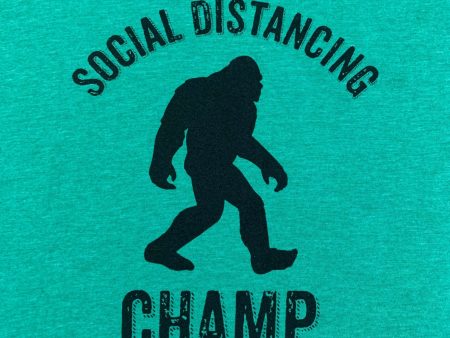 New! Social Distancing Champ Graphic T-Shirt Hot on Sale