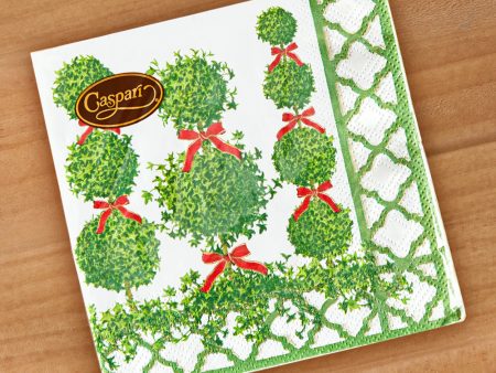 Caspari Paper Napkins, Topiaries Online Sale