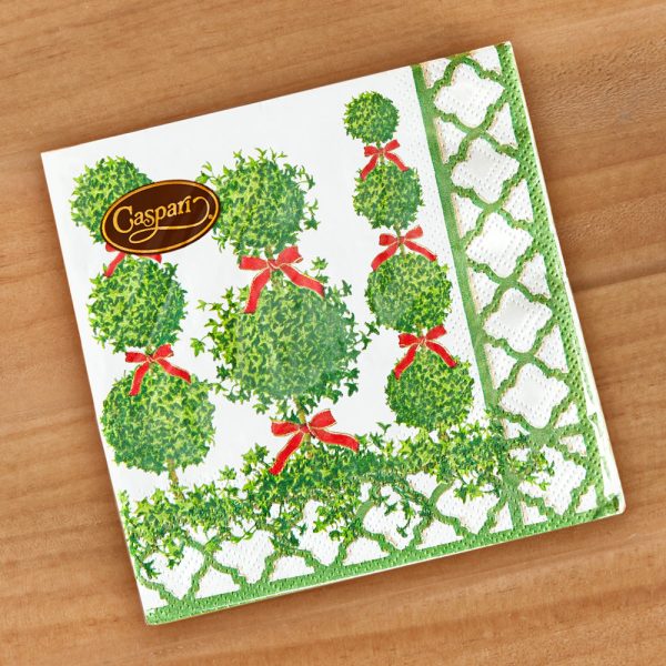 Caspari Paper Napkins, Topiaries Online Sale