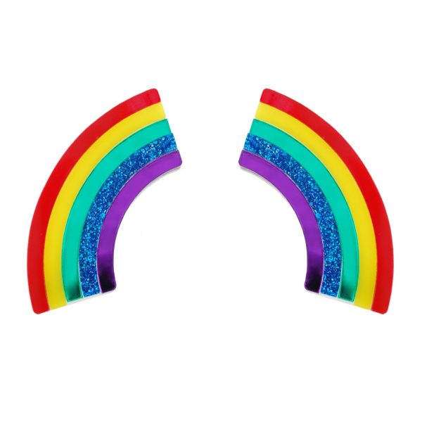 XL Rainbow Earrings Hot on Sale