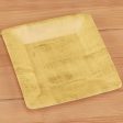 Caspari Square Paper Plates - Gold Leaf Hot on Sale