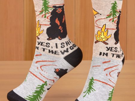 Women s and Men s Funny Crew Socks, Bear Needs Sale